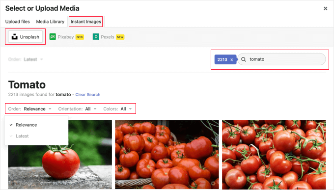 使用即時圖像搜索知識共享許可圖像