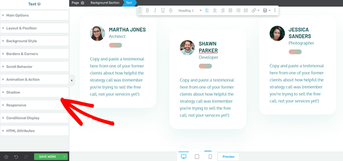 在 Thrive Architect 中自定義頁(yè)面設(shè)置