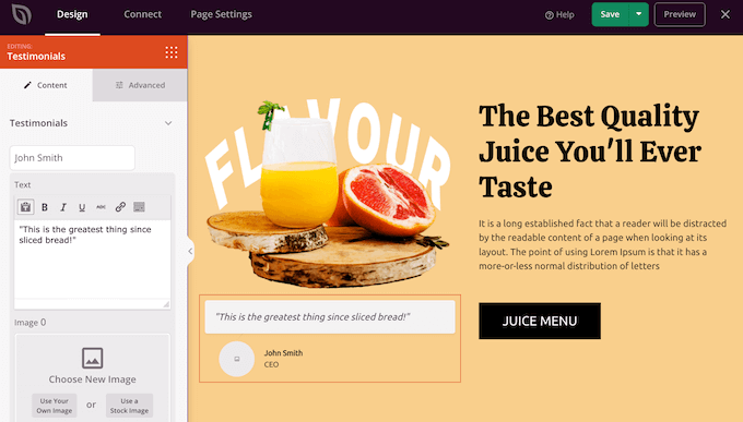配置 SeedProd testimonials 塊