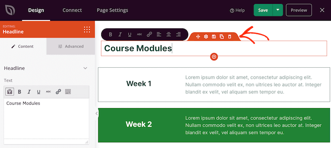 從自定義布局中刪除塊