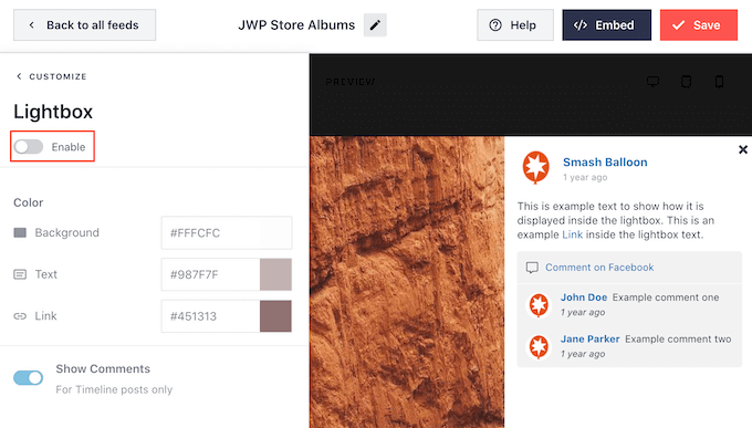 禁用WordPress網站上的燈箱功能