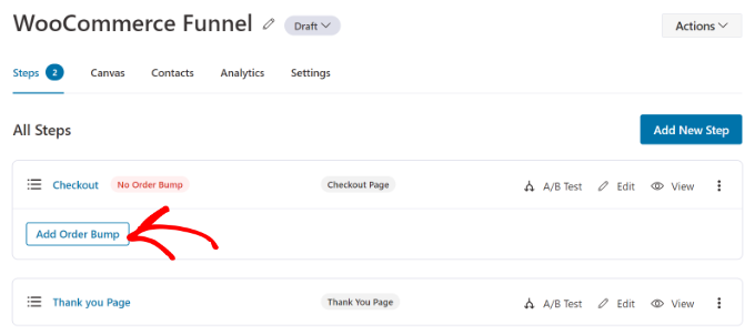 編輯漏斗并添加新步驟