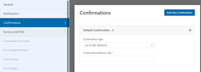 輸入您的感謝頁面網址