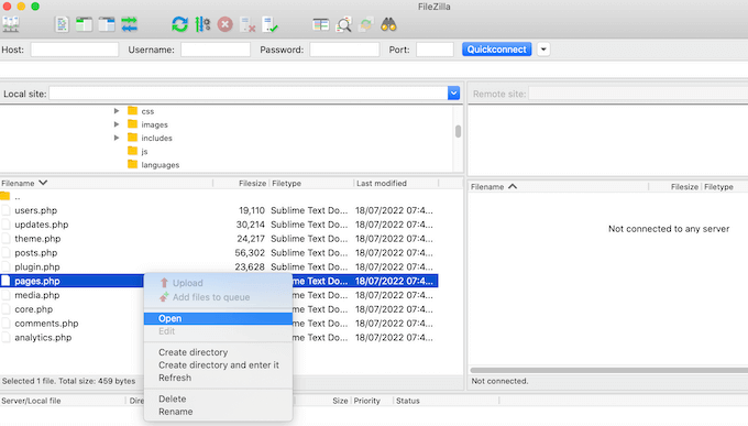 FileZilla FTP 客戶端