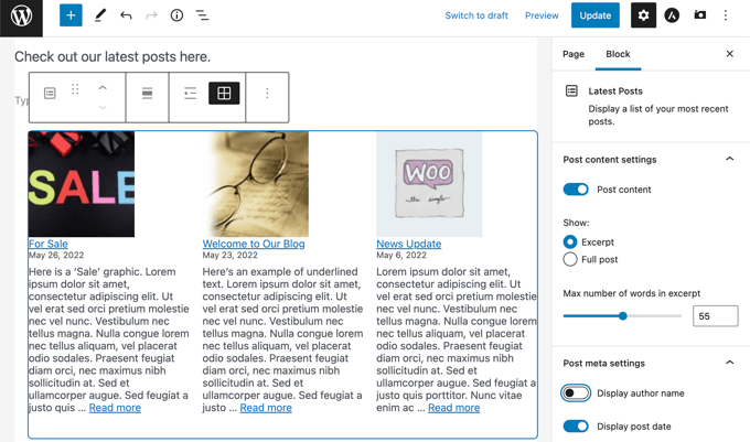 將最新帖子列表添加到主頁