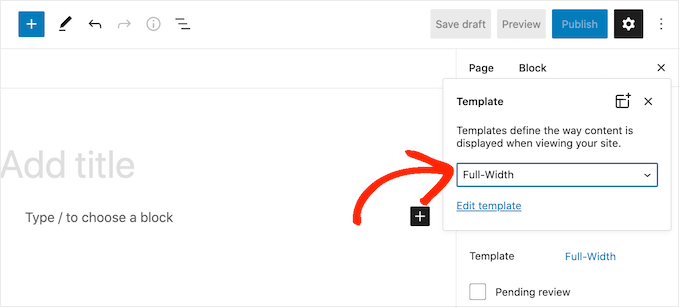 在WordPress中更改頁面模板