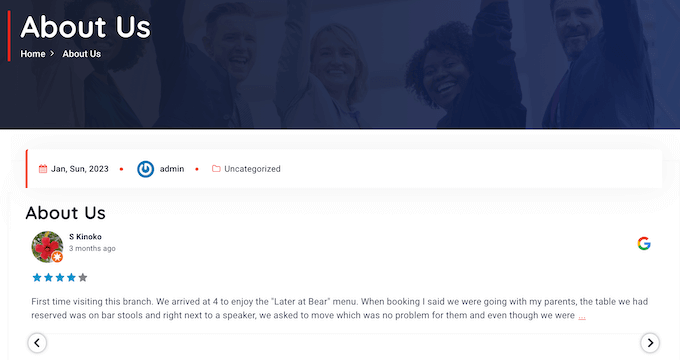 使用 Smash Balloon 創(chuàng)建的輪換客戶推薦