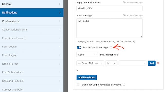 創建條件邏輯電子郵件和通知