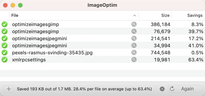 使用 ImageOptim 優化圖像