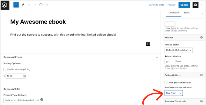 使用簡易數(shù)字下載創(chuàng)建“立即購買”按鈕