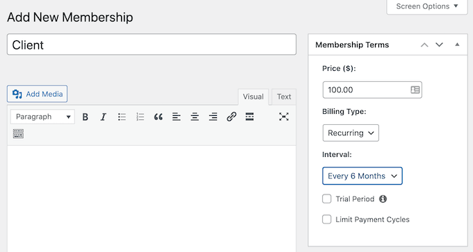 為您的客戶門戶創建定期客戶成員資格