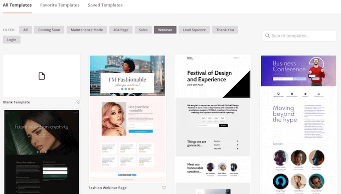 SeedProd 模板庫(kù)