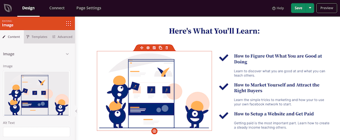 在自定義頁(yè)面設(shè)計(jì)中編輯圖像