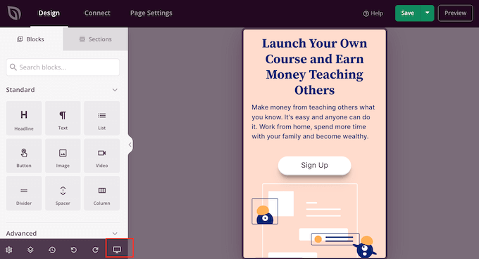在移動(dòng)設(shè)備上預(yù)覽自定義頁(yè)面