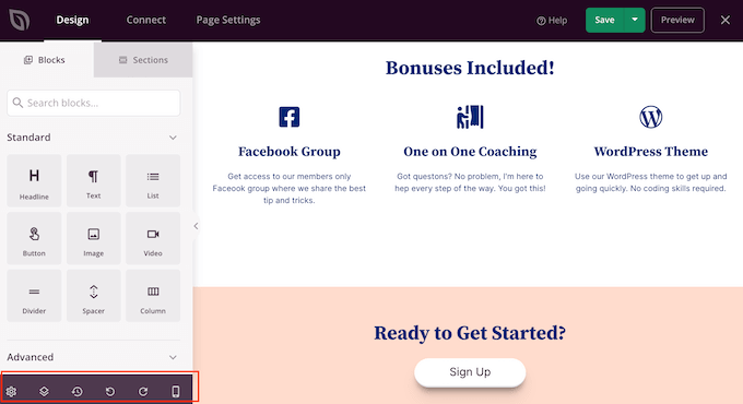 SeedProd 全局設(shè)置欄