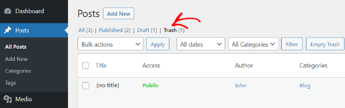 查看已刪除的帖子