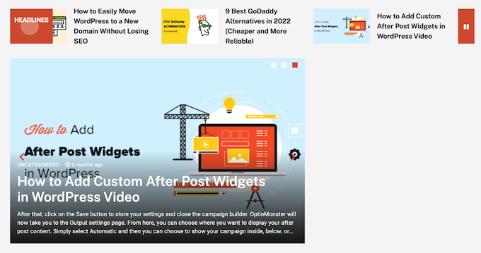 側邊欄應位于的空白區域