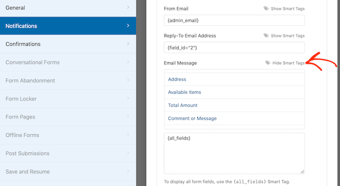 將動態文本與 WPForms 結合使用