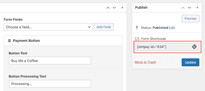 使用簡碼將可選的付款表單添加到您的WordPress網站
