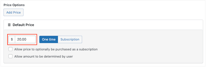 在WP簡單支付中設置付款金額