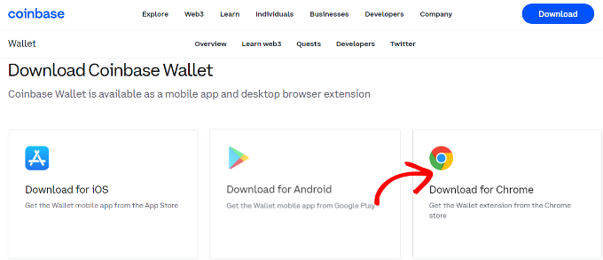 選擇下載Chrome選項(xiàng)