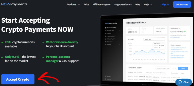 使用 NOWPayments 接受加密貨幣捐贈(zèng)