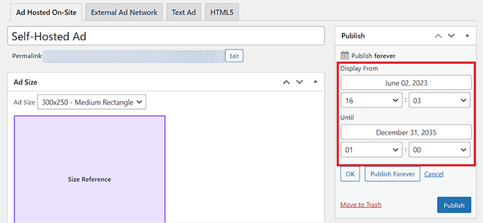 設(shè)置廣告投放時(shí)間