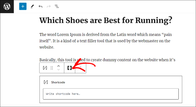 單擊選擇簡碼圖標