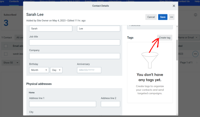 為聯(lián)系人創(chuàng)建標(biāo)簽