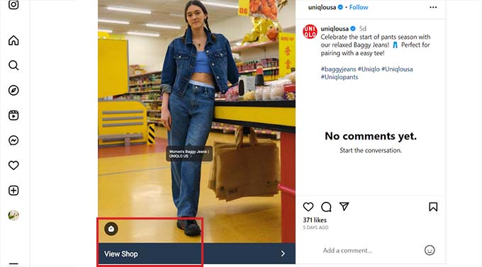 Instagram店鋪預覽