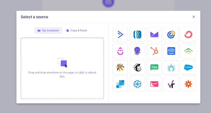 選擇電子郵件列表的來(lái)源
