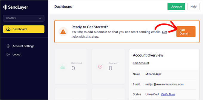 單擊“添加域”按鈕