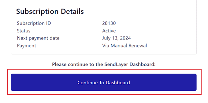 單擊“繼續(xù)到儀表板”按鈕