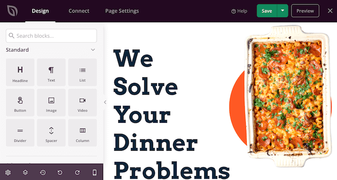 SeedProd 的拖放頁面構建器