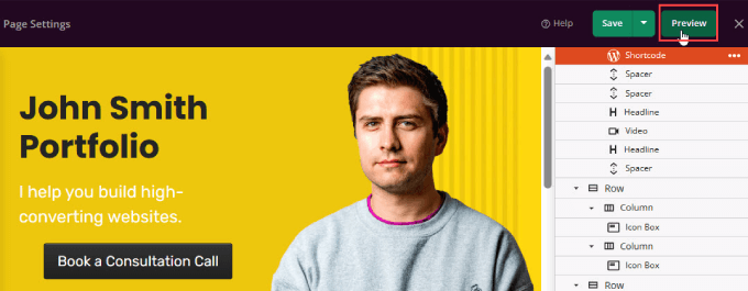 預覽作品集網站