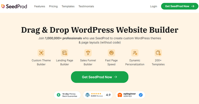 SeedProd WordPress 網站建設者