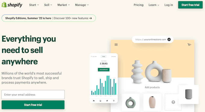 Shopify 托管的電子商務平臺