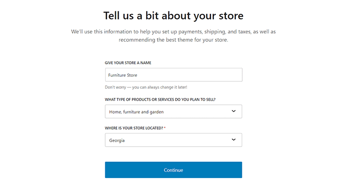 配置 WooCommerce 設置向導