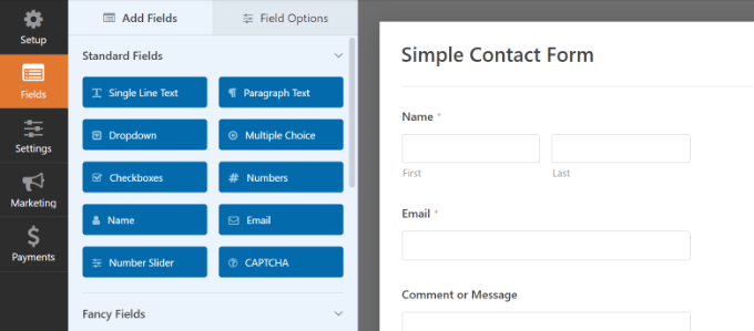 向模板添加新的表單字段