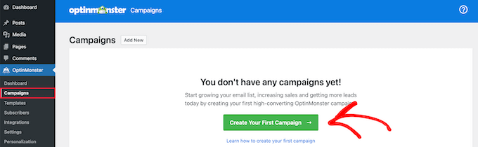 創(chuàng)建第一個 OptinMonster 活動