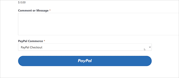 PayPal 商務(wù) WPForms