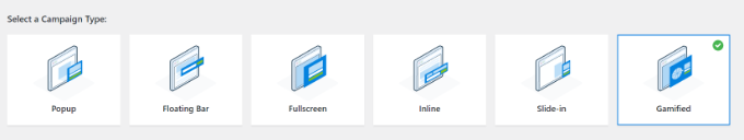 選擇游戲化廣告系列類型