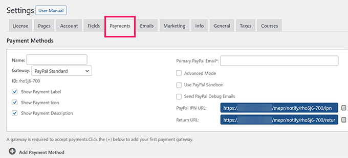 添加 PayPal 標(biāo)準(zhǔn)