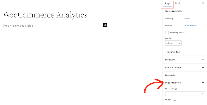 WordPress 頁面屬性設置