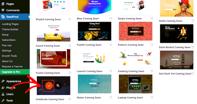 選擇 WooCommerce 即將推出頁面