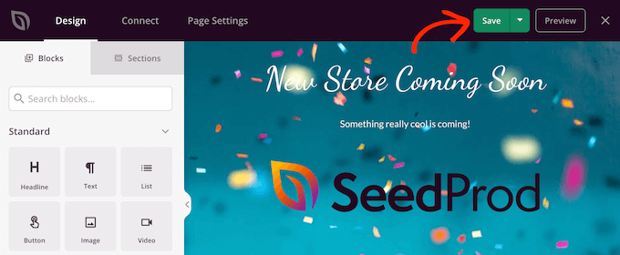 保存維護模式模板