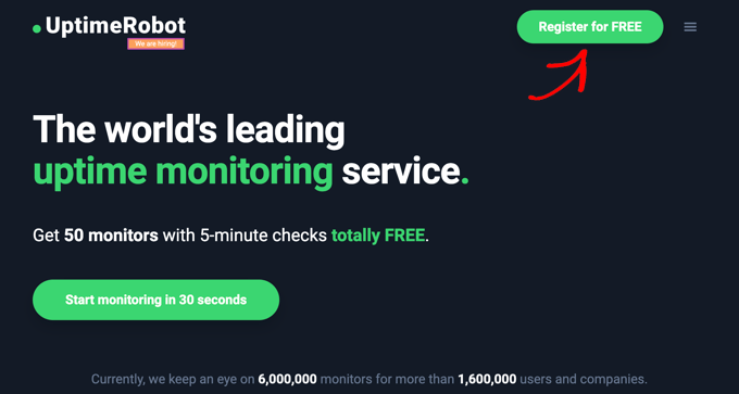 Uptime Robot 網(wǎng)站