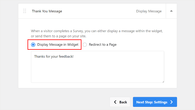 調(diào)查完成后在 UserFeedback 上顯示感謝消息