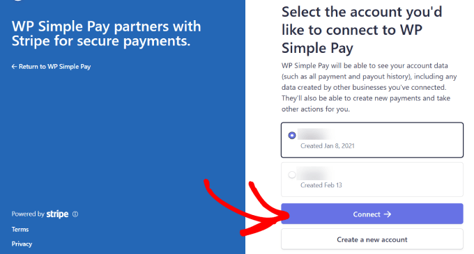 將 Stripe 連接到 WP Simple Pay