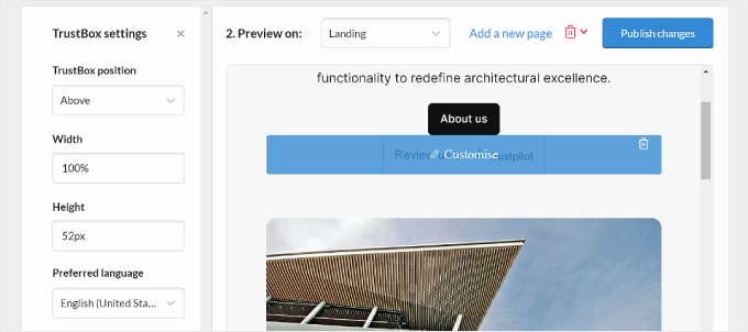 在 WordPress 中自定義 Trustpilot TrustBox 小部件